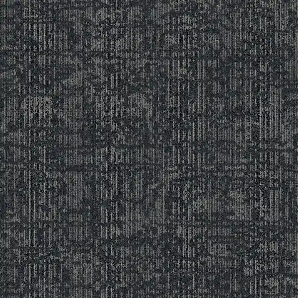 Abstract carpet tile with irregular vertical