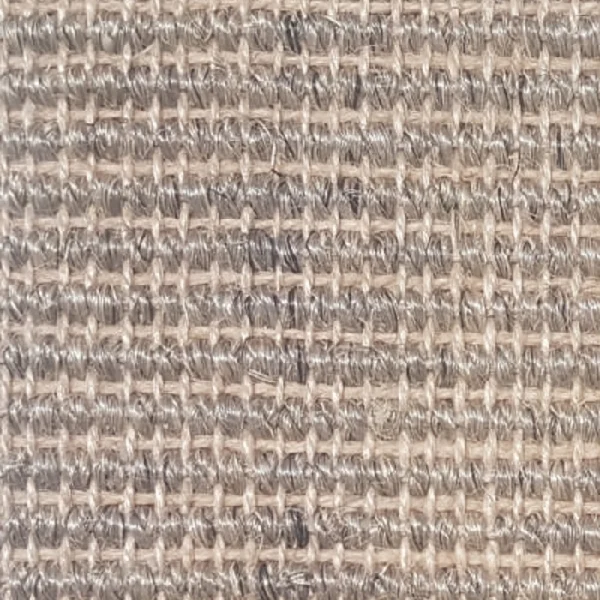 Grey and beige sisal carpet fabric